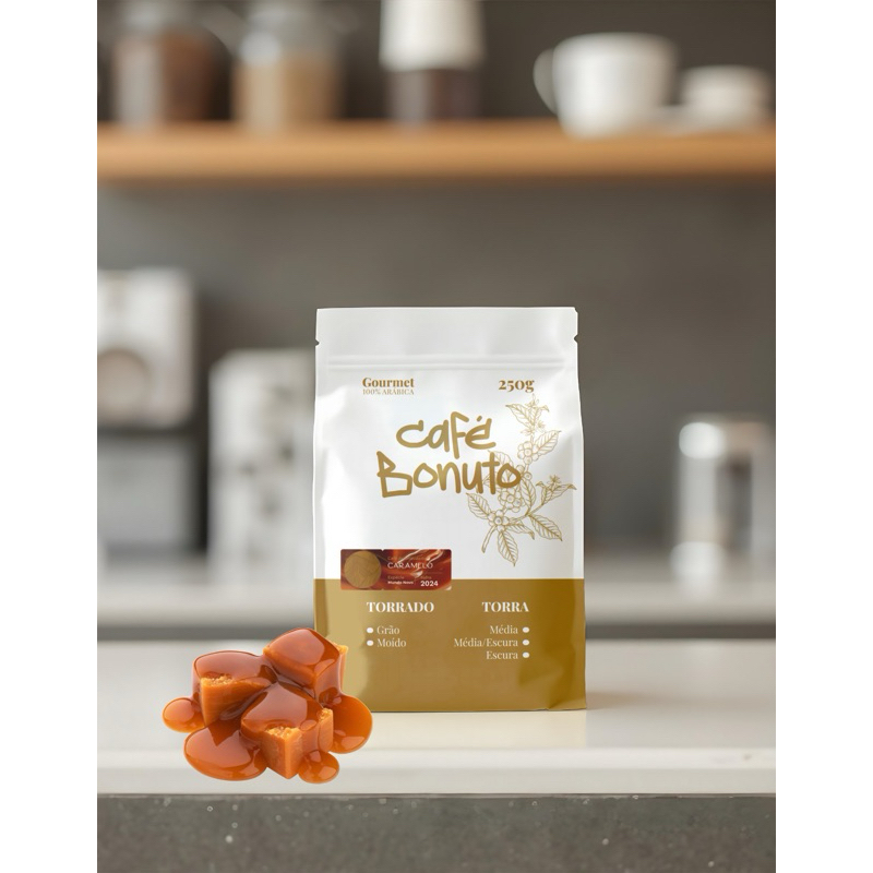 Café Gourmet Aromatizado Bonuto - Aroma de Chocolate ou Caramelo Trufado em Oferta na Shopee
