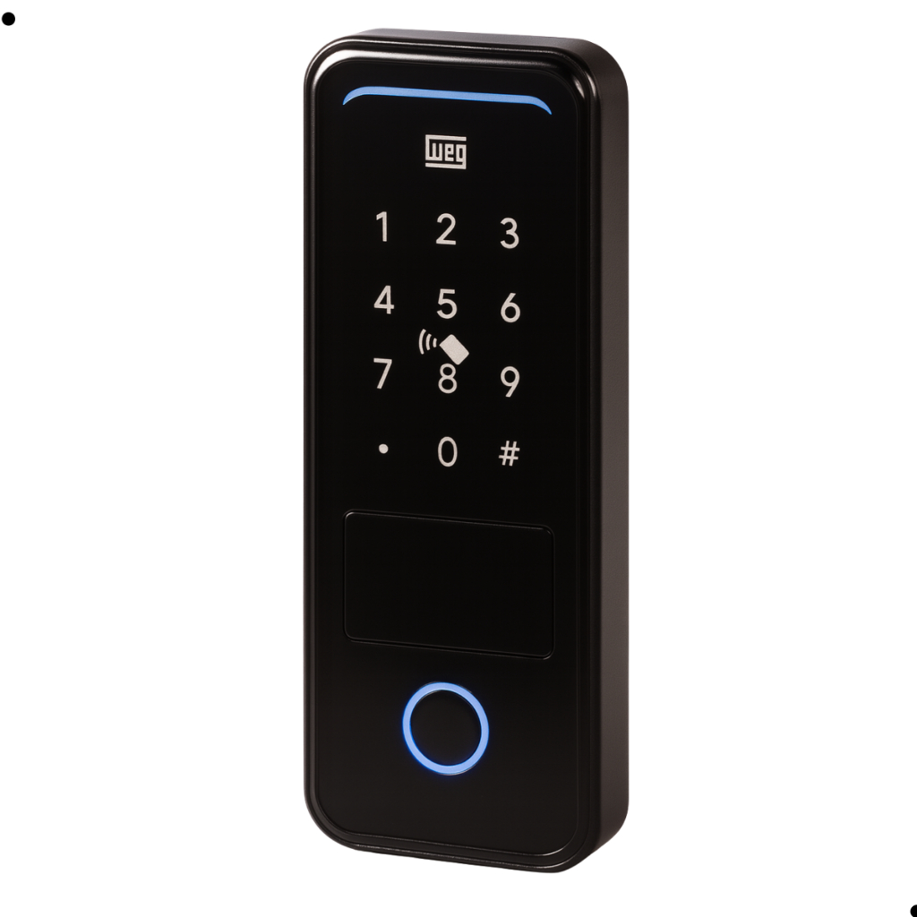 Fechadura De Sobrepor Digital Weg Eletrônica Senha Tag Wi-fi Preto biometria