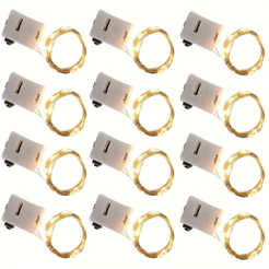 15 KIT Fio Fada 2 Metro Branco Quente/Colorido CordãO Luz Decolar Festas Leds Luzes De Led Para Cabana Bubble Led