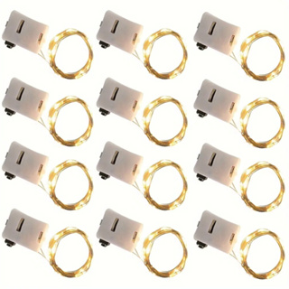 15 KIT Fio Fada 2 Metro Branco Quente/Colorido CordãO Luz Decolar Festas Leds Pilha Luzes De Led Para Cabana Bubble Led em Oferta na Shopee