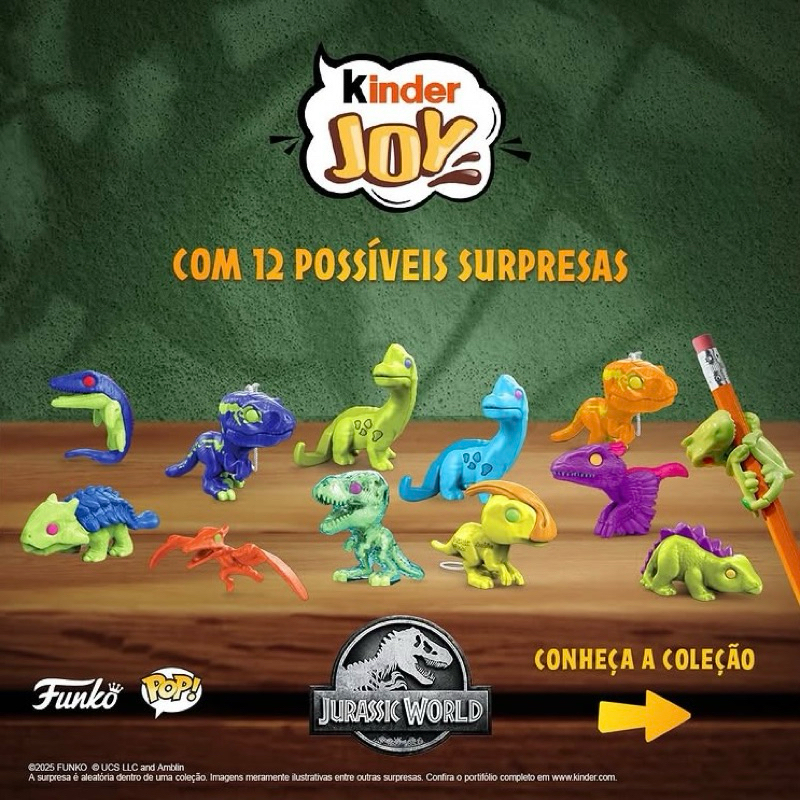 Jurassic World Kinder Joy | Dinossauros Colecionáveis | Edição Limitada 2025 em Oferta na Shopee