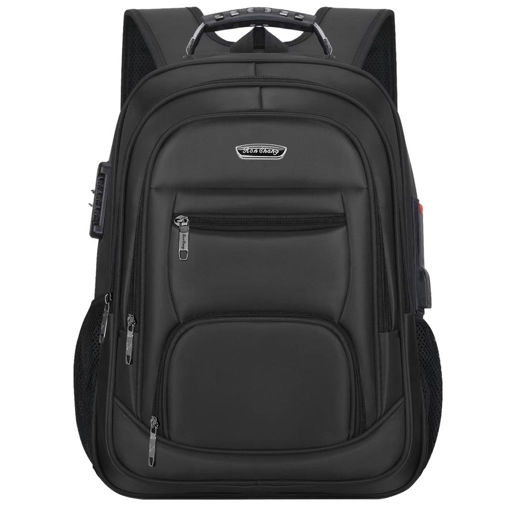 Mochila Executiva Masculina Antifurto com Cadeado, Alça de Aço Reforçada e Porta USB para Notebook Trabalho Viagem