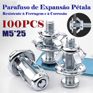 10/25/50/100 Pcs Parafusos De Expansão Galvanizados Jack Nuts Hardware De Fixação De Plac…