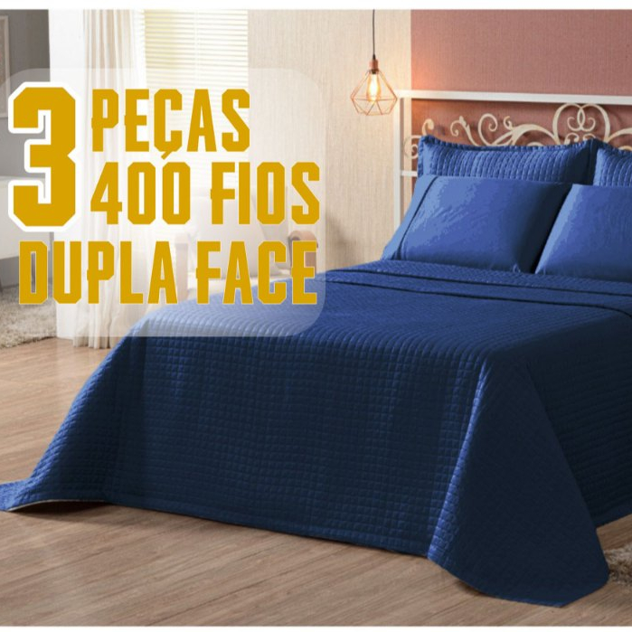 Cobre Leito Queen 3 Peças Dupla Face Micropercal Acetinado Premium Luxo em Oferta na Shopee