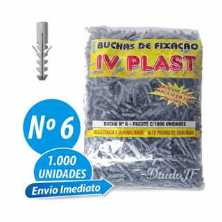 1000 Unidades Bucha 6mm De Fixação Envio Rápido em Oferta na Shopee