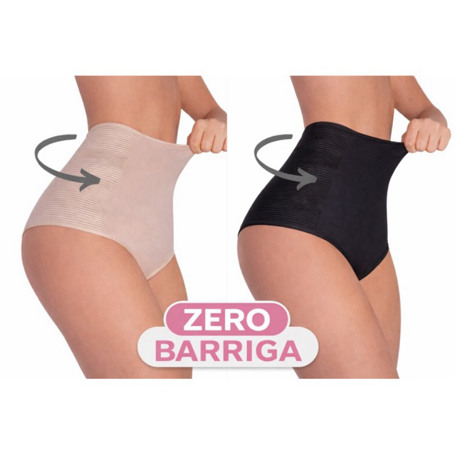 kit 2 Calça Cinta Modeladora Zero Barriga Levanta Bumbum Conforto Galena Alta Cós cos alto em Oferta na Shopee
