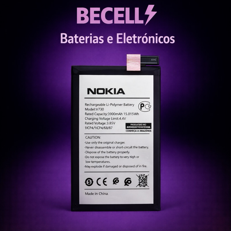 Bateria V730 Compativel Com Nokia 1.4 Ta-1322 Ta-1323 Ta1329 + NF + Entrega Direta