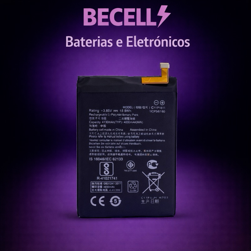Ba-te-ria Asus Compativel com Zenfone 3 Max Zc520tl C11p1611 envio imediato + NF + Entrega Direta
