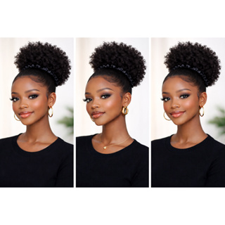 Amarradores de cetim para afro puff kit com 3 em Oferta na Shopee