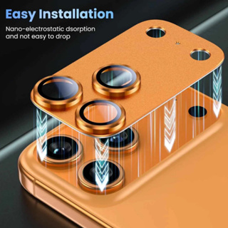 Armadura de Metal lente filme fosco câmera adequada para iPhone 17/17 ari/17 pro/17 pro max película protetora de vidro em Oferta na Shopee