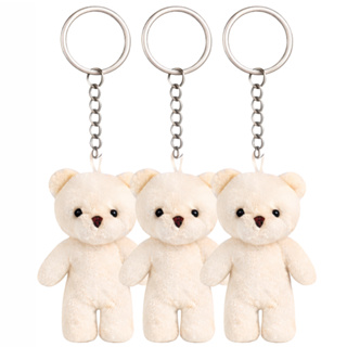 Chaveiro Ursinho Branco de Pelúcia 9cm com Corrente Chaveiro Ideal Para Lembrancinhas Decoração Enfeites Mochila e Bolsa em Oferta na Shopee
