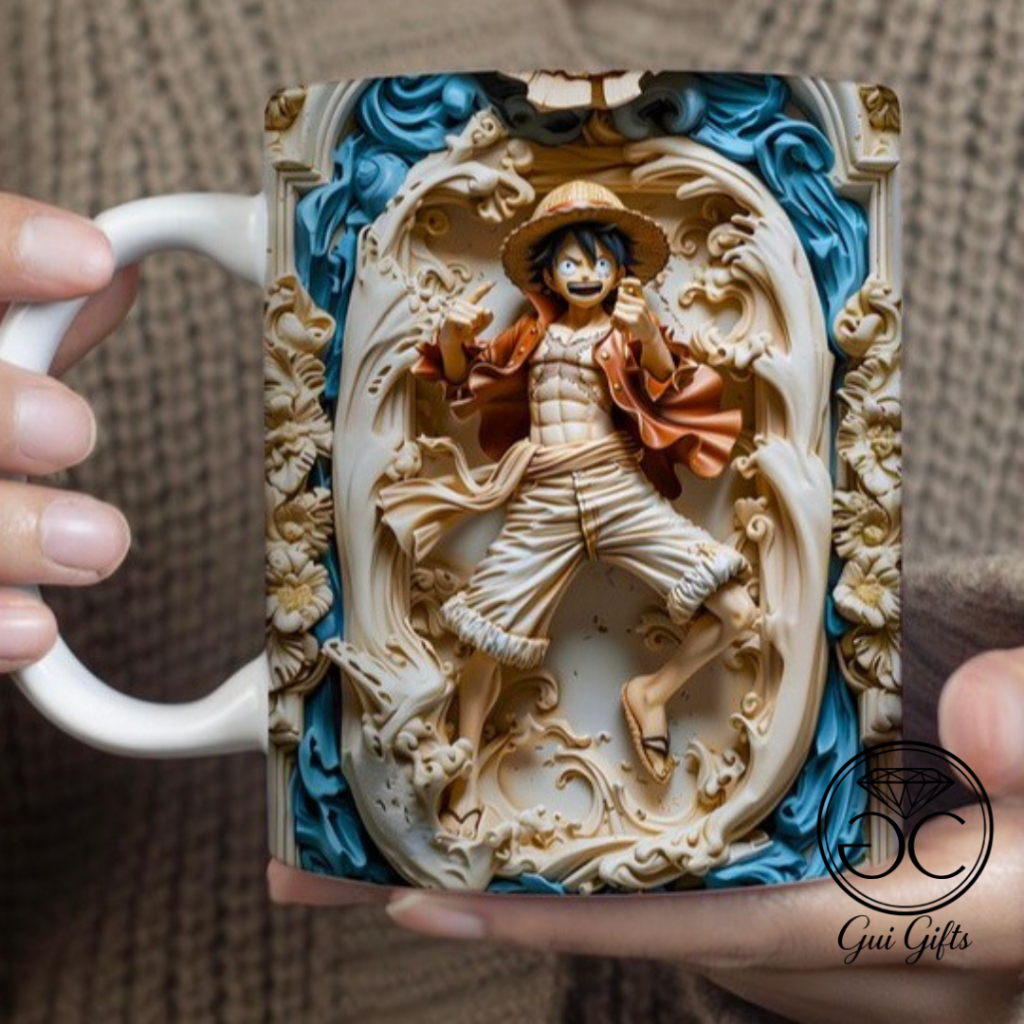 Caneca Xicara Personalizada One Piece Efeito 3D em Oferta na Shopee