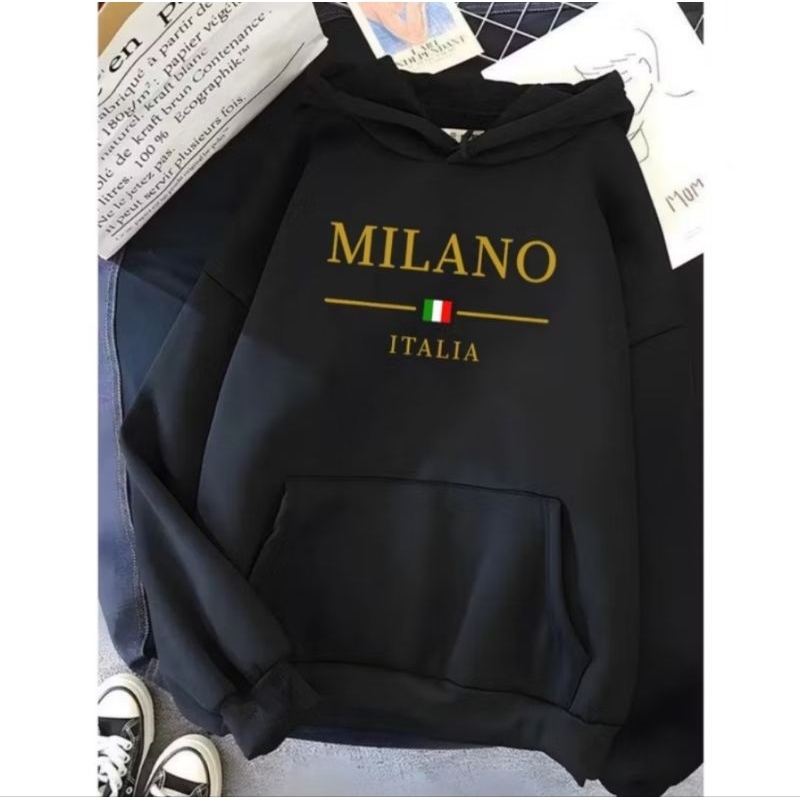 Moletom Canguru Flanelado Unissex Estampado Milano / Inverno | Quentinho e Confortável