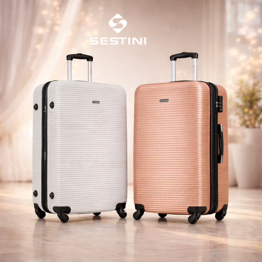 Imagem Mala de Viagem 23kg para Despachar SESTINI, EXPANSÍVEL,Super Resistente c. Cadeado TSA INTERNACIONAL