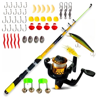 Kit Vara De Pesca 60-120lbs Completa Com Molinete Esportiva Ao Ar Livre Robalo Portátil + Acessórios em Oferta na Shopee