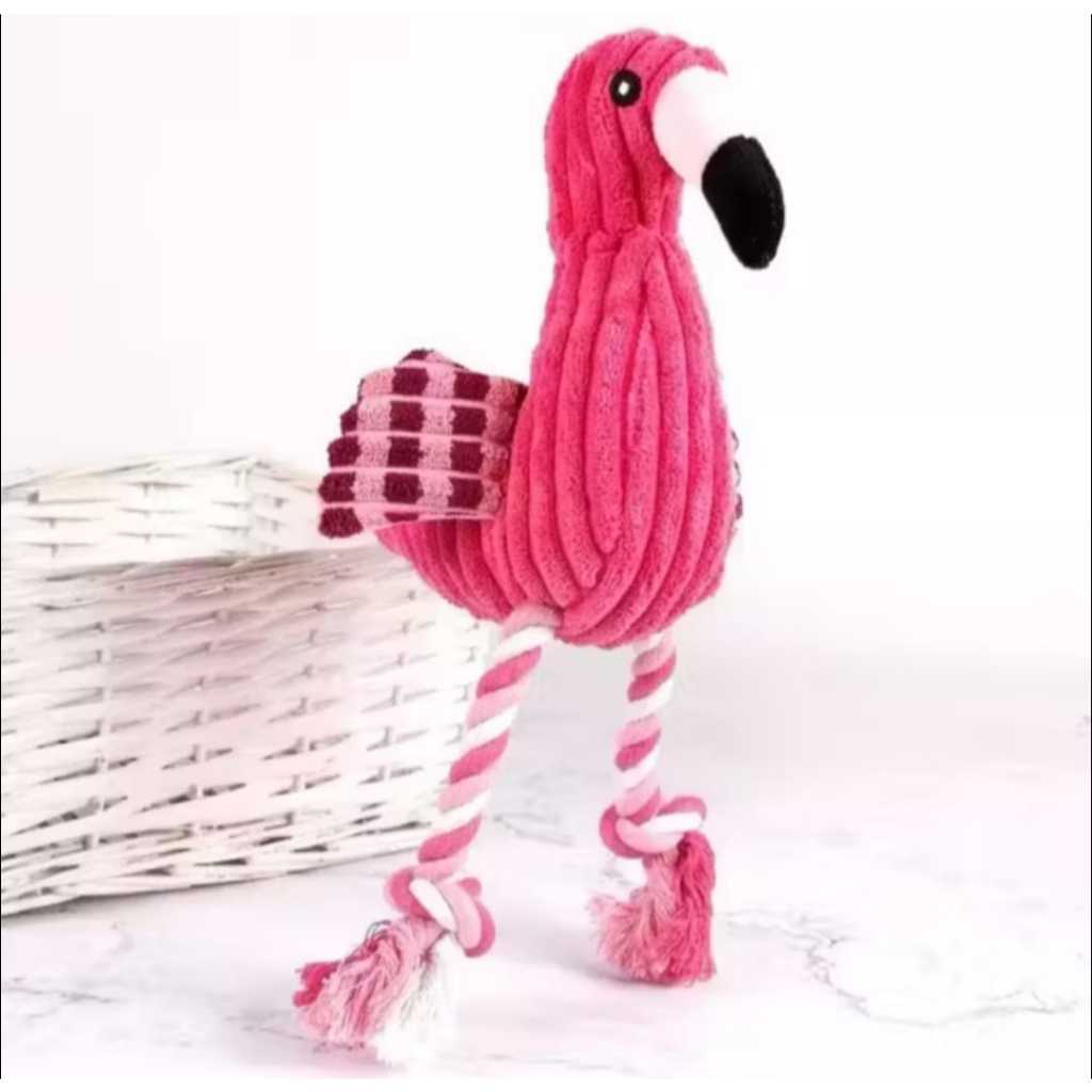 Pelúcia Flamingo Pet – Brinquedo Mordedor para Cães em Oferta na Shopee