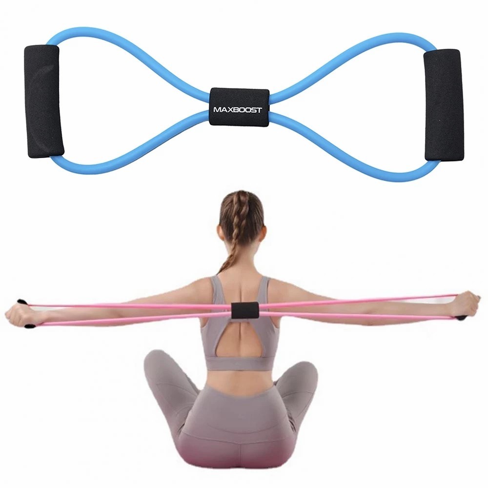 Elastico 8 Para Malhar Extensor Academia Treino Pilates Fit em Oferta na Shopee