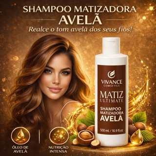 Shampoo Matizador Tonalizante  Avelã 300ml Vivance Cosmetics em Oferta na Shopee