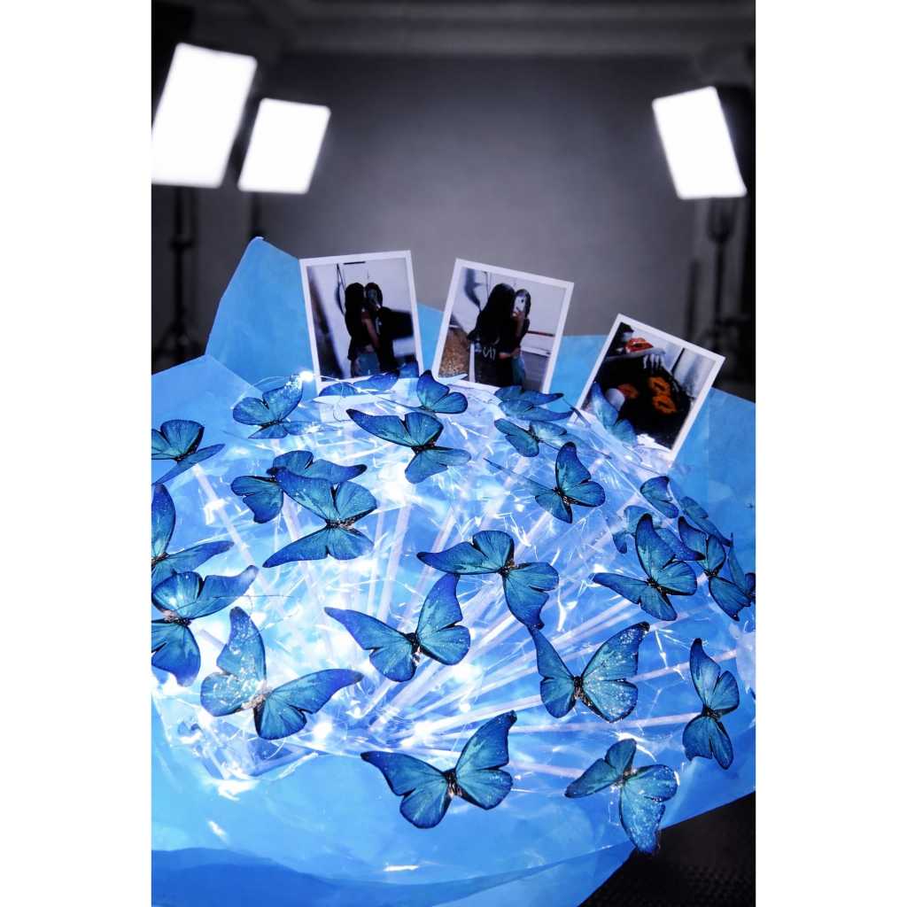 Buquê de borboleta com fotos em Oferta na Shopee