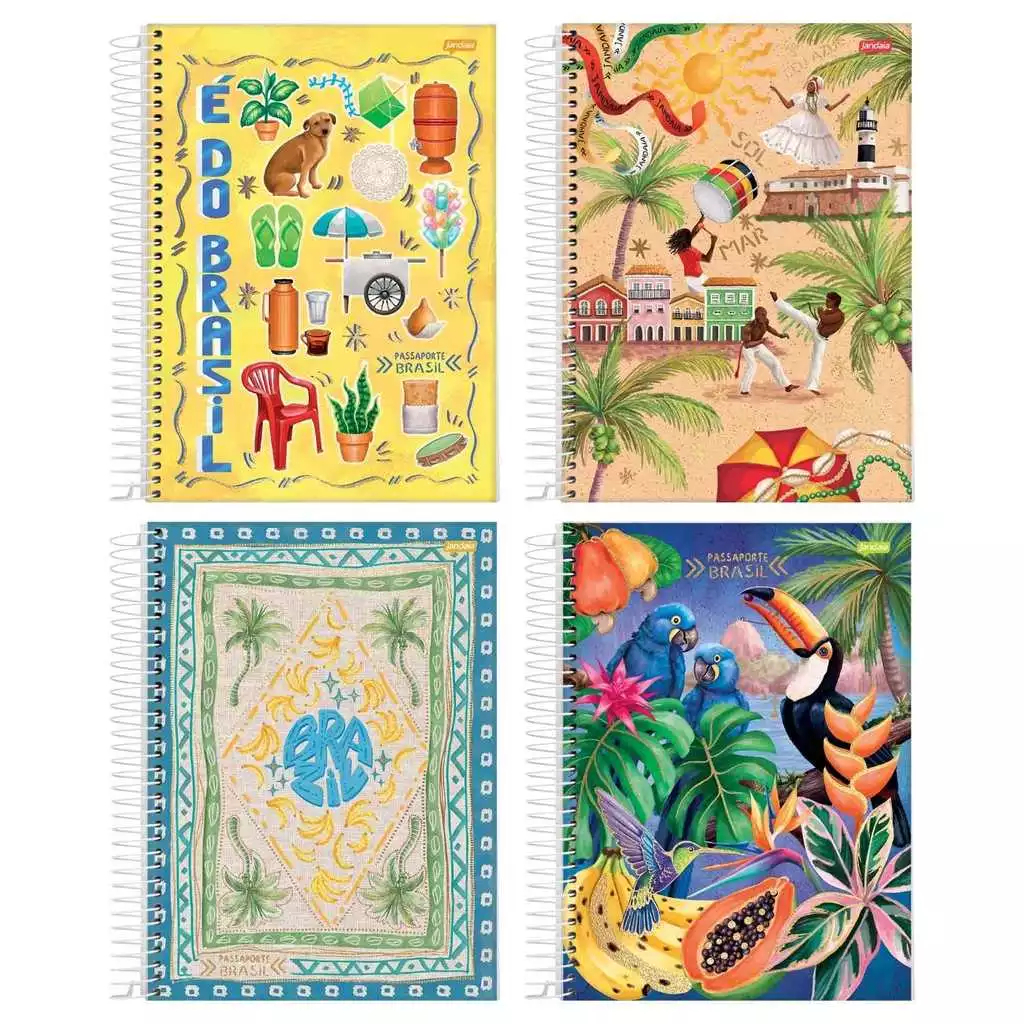 CADERNO 1 OU 10 MATÉRIAS PASSAPORTE BRASIL em Oferta na Shopee