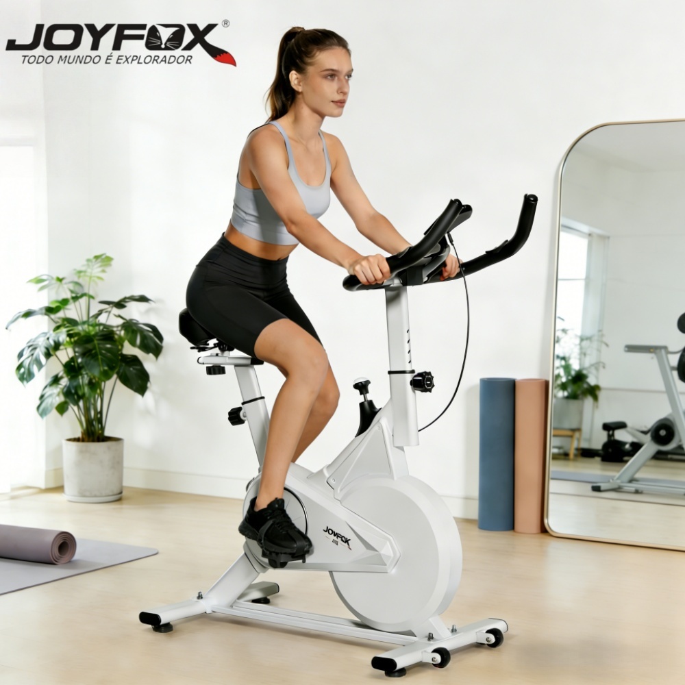 JOYFOX Bicicleta Ergométrica Spinning Bike Mecanica 6-8kg Fitness Profissional Para Academia em Casa+ Copo Grátis em Oferta na Shopee