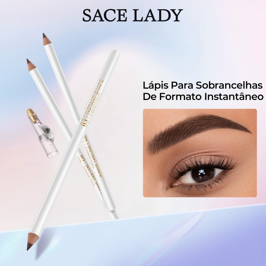 Lápis para Sobrancelhas SACE LADY À Prova d'Água Preenchimento Fácil e Natural em Oferta na Shopee