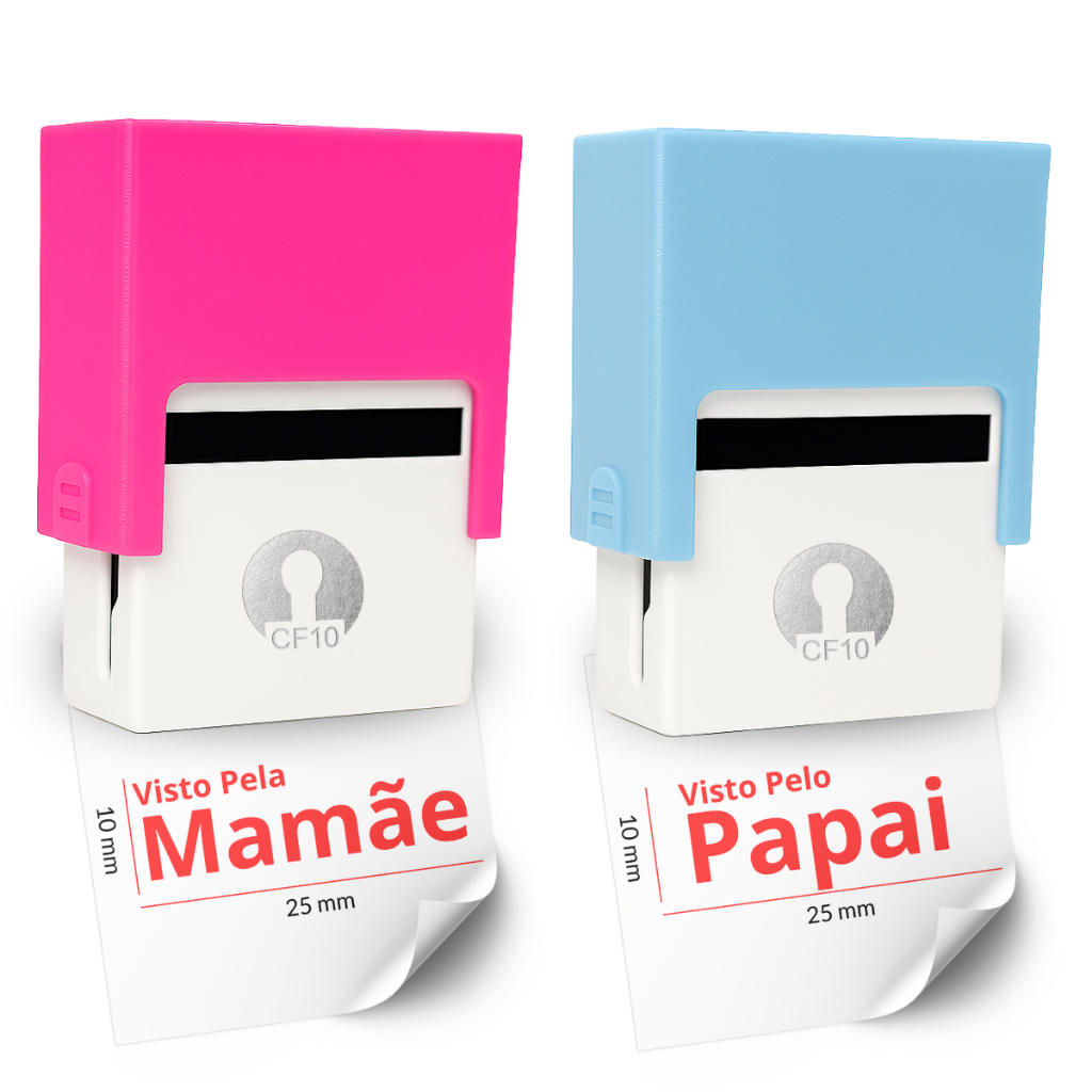 Carimbo Visto pela Mamãe, Visto pelo Papai,carimbo autentintado,carimbo escolar, carimbo pedagogico em Oferta na Shopee