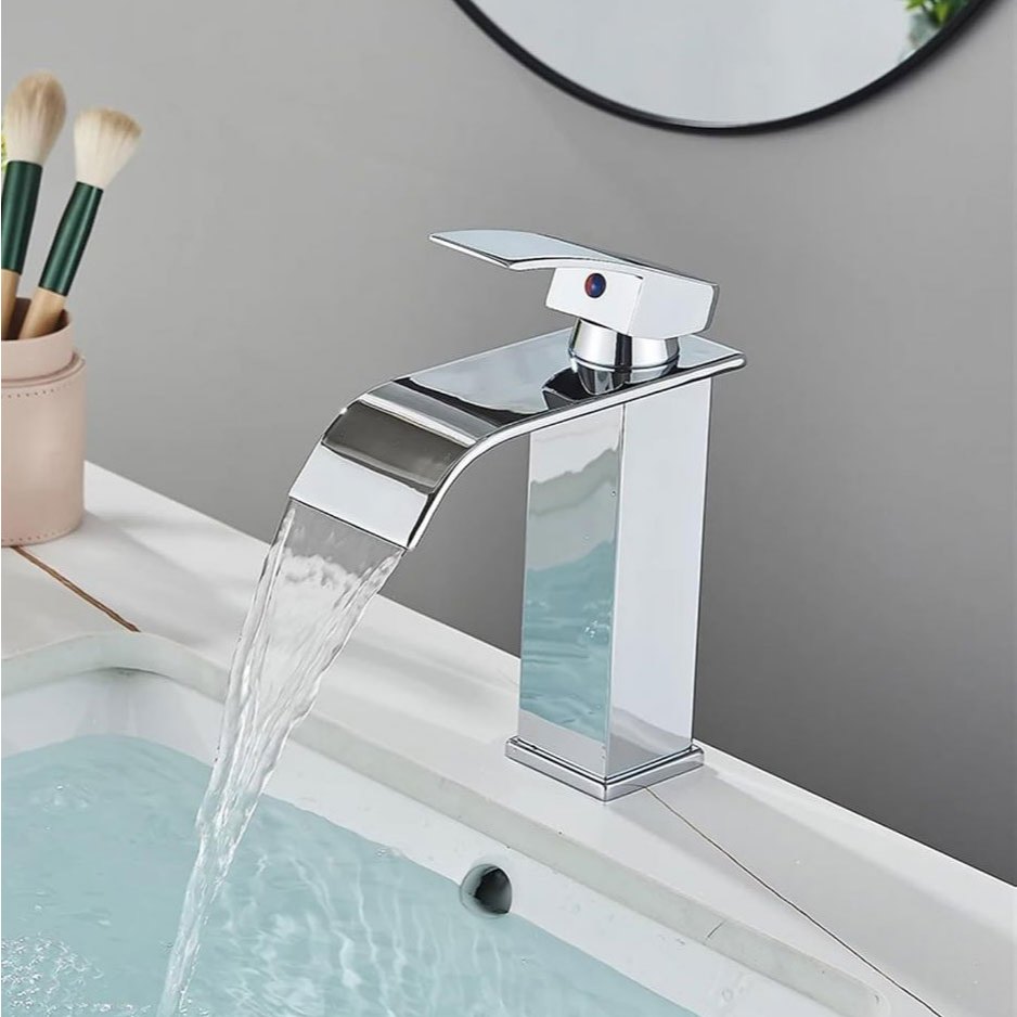 Torneira Cascata Banheiro Monocomando Inox Quente Fria Aço Inoxidável 304 em Oferta na Shopee