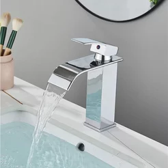 Torneira Cascata Banheiro Monocomando Inox Quente Fria Aço Inoxidável 304