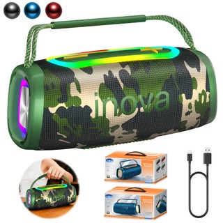 INOVA Caixa De Som 16W TWS Caixa De Som Bluetooth Grande RGB Som Estéreo Alta Hifi Ajuste Graves Festa Caixa Som