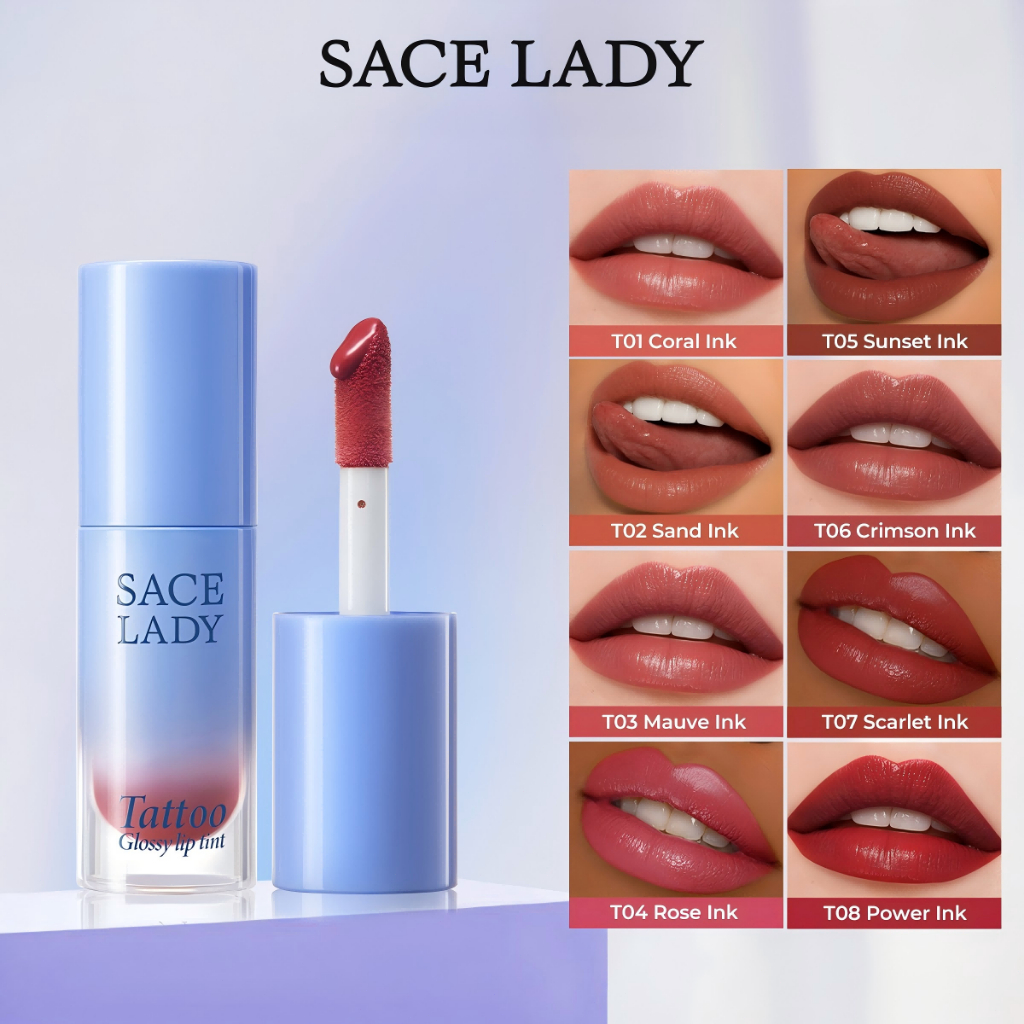 Gloss Labial Brilhante SACE LADY Não Pegajoso 16H Sem Transferência Brilho Vítreo em Oferta na Shopee