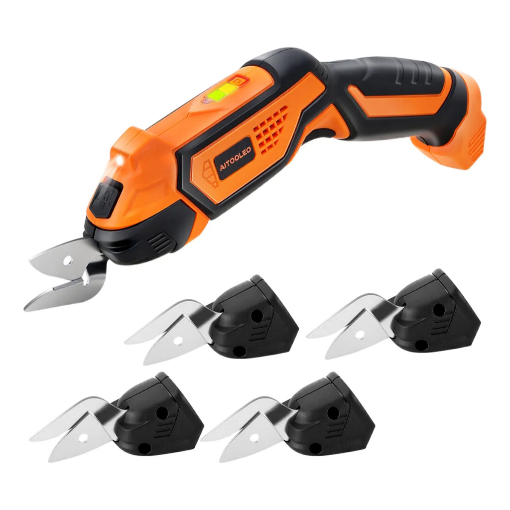 Tesoura Elétrica Aitoolzo Sem Fio Tecidos Papelão Couro 127/220v Laranja em Oferta na Shopee