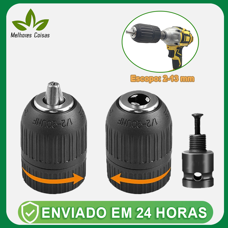 Mandril Chave  Com Conversor De Troca Rápida em Oferta na Shopee