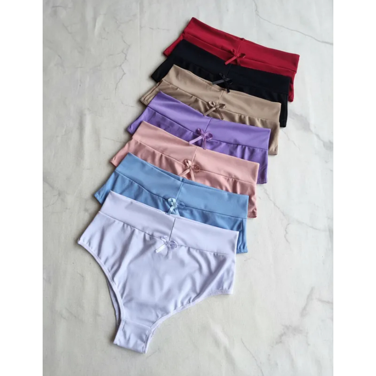 kit 05 Calcinha Cós PLUS SIZE  Cintura Alta Adulto Lingerie Feminina em Oferta na Shopee