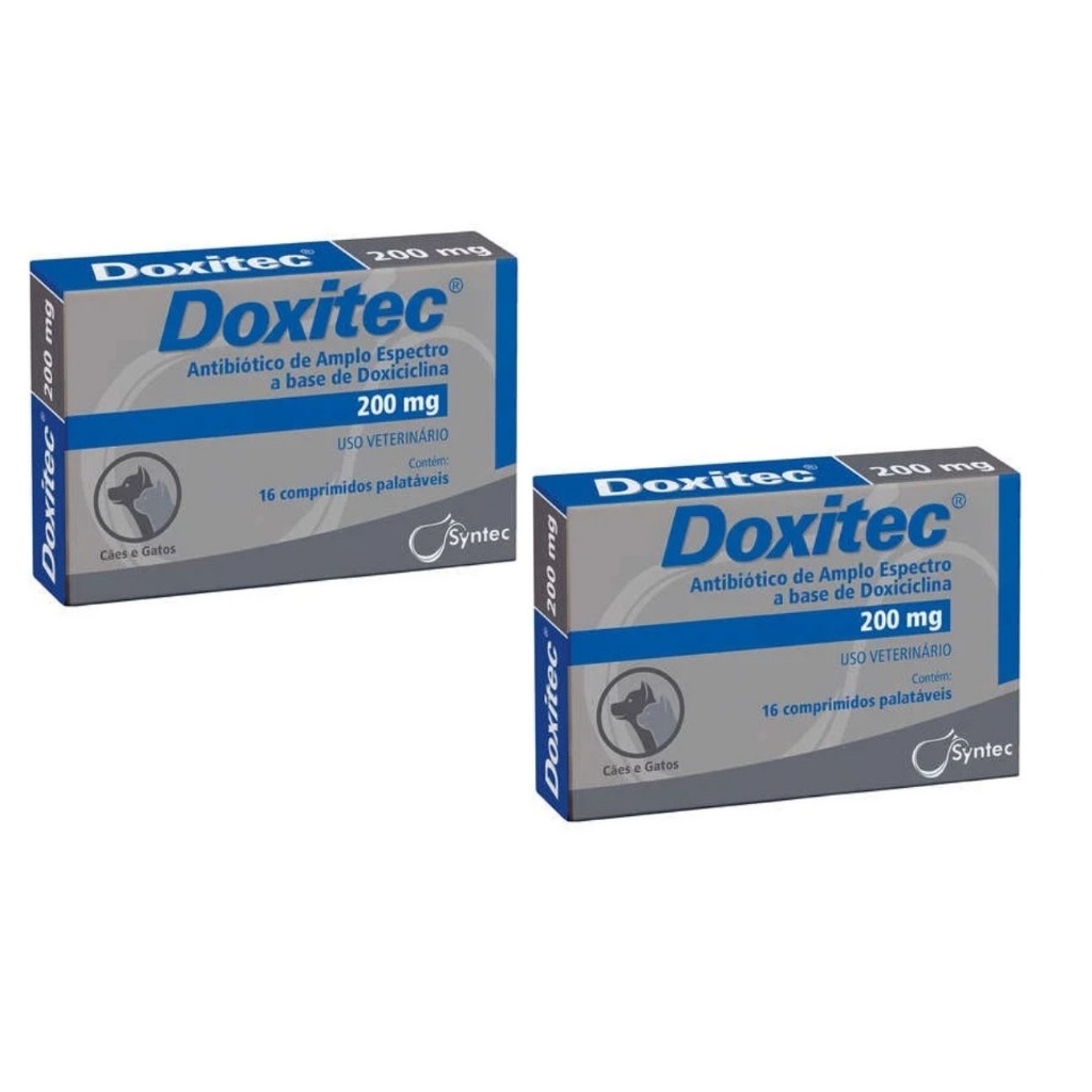 Kit com 2 Doxitec 200mg 16 comprimidos  Syntec Original - Validade 08/2026 - Garantia & Nota Fiscal!