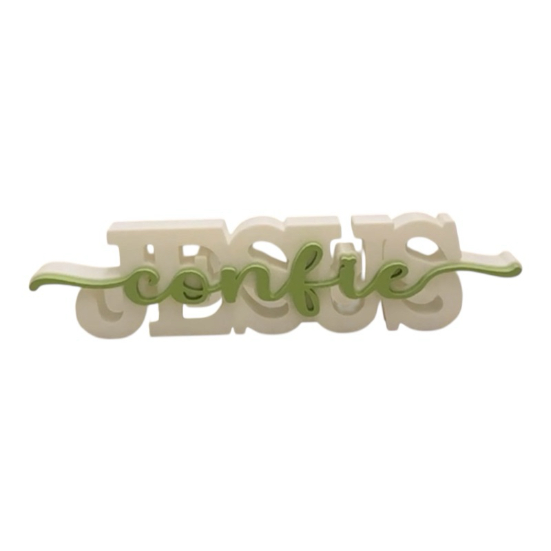 Enfeite Decorativo Jesus Confie – Escultura Premium para Sala e Escritório