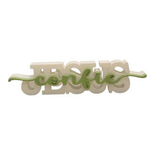 Enfeite Decorativo Jesus Confie – Escultura Premium para Sala e Escritório