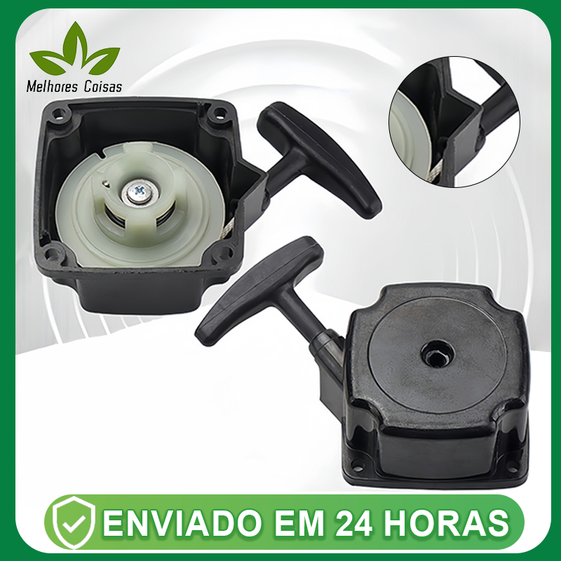 Tampa Partida Arranque 2 Aletas para Roçadeiras Tampa Partida Retratil Puxador Manual