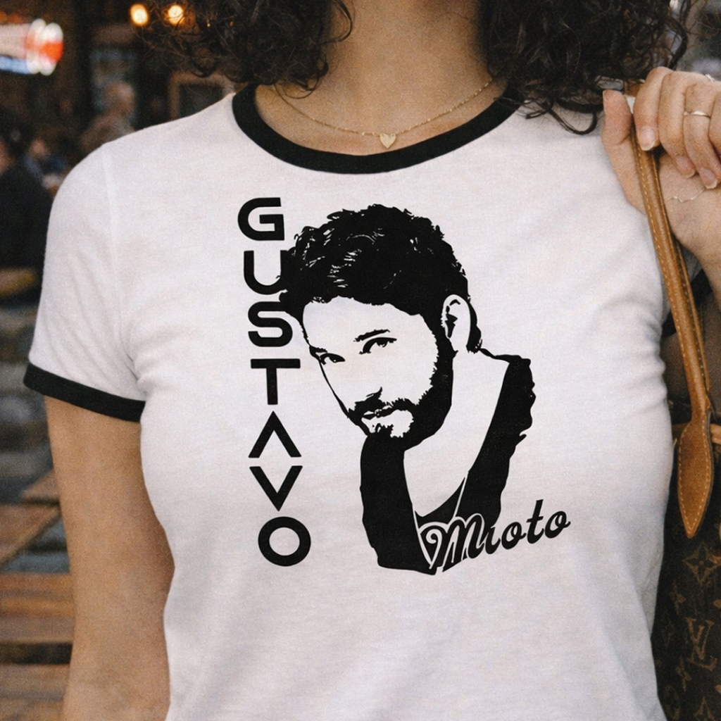 Camisa Feminina Baby Tee Gustavo Mioto Sertanejo T-shirt Vintage Y2K estética BabyLook