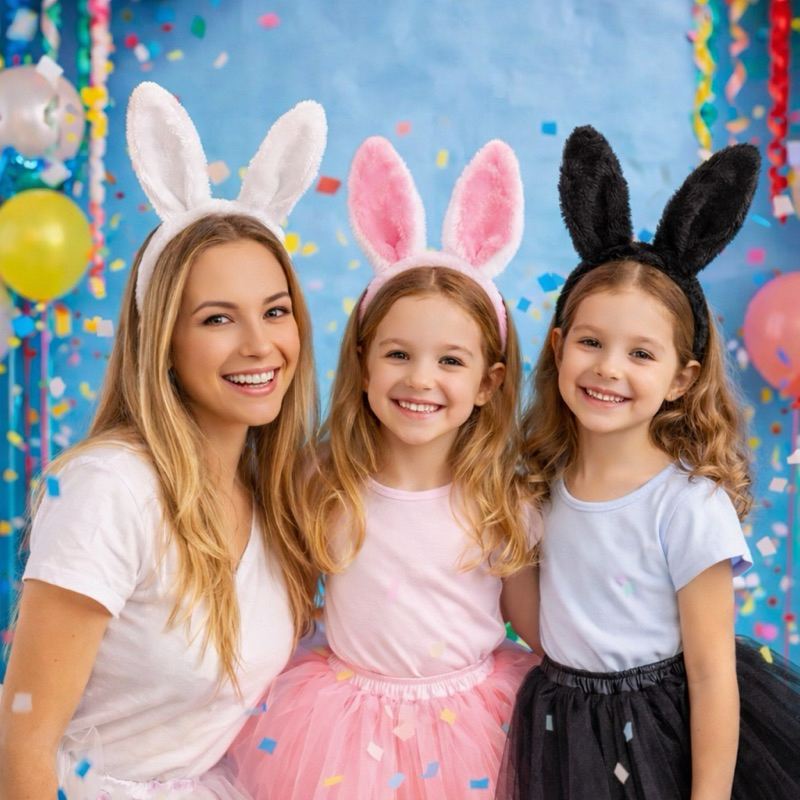 Arco Tiara Orelha de Coelho Para Festas Carnaval Ou Páscoa Fantasia