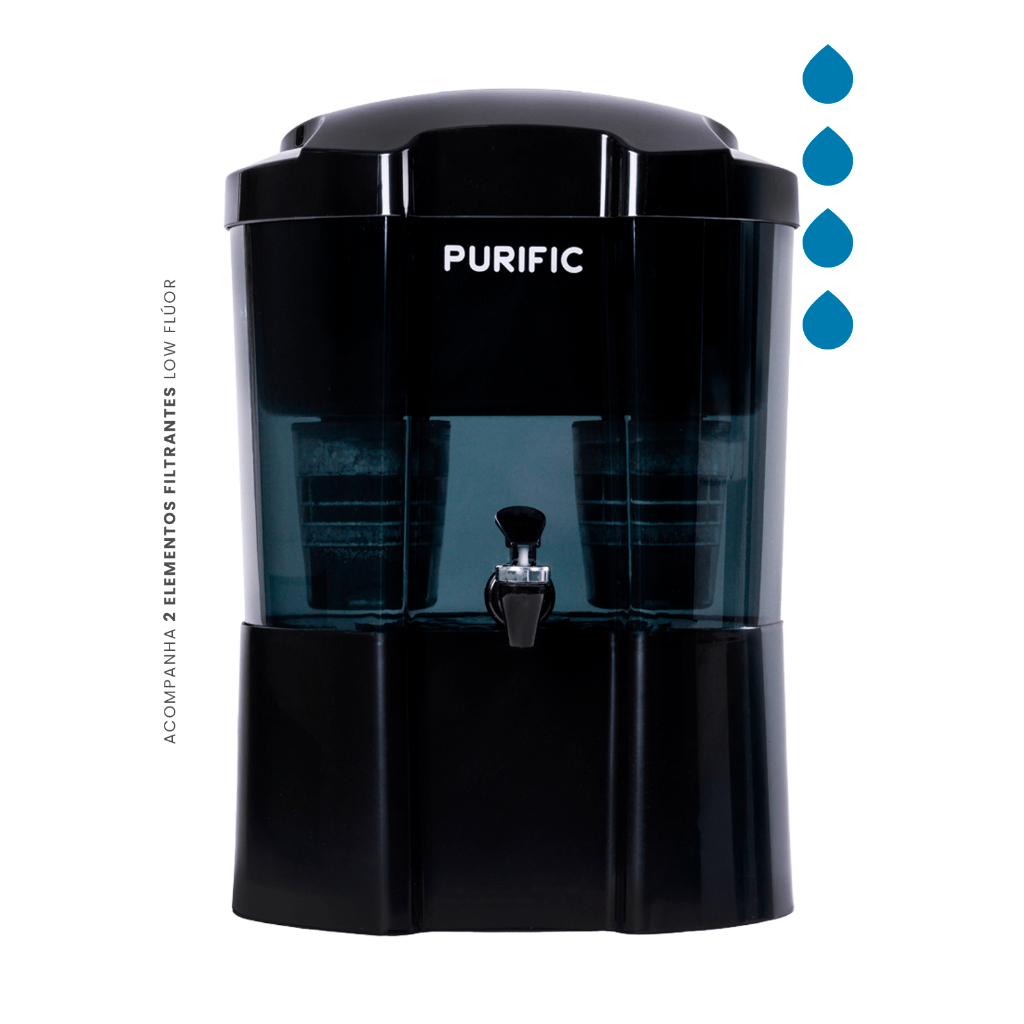 PURIFICADOR DE ÁGUA PURIFIC ECOLÓGICO EDIÇÃO ESPECIAL REFIS LOW FLUOR MESA