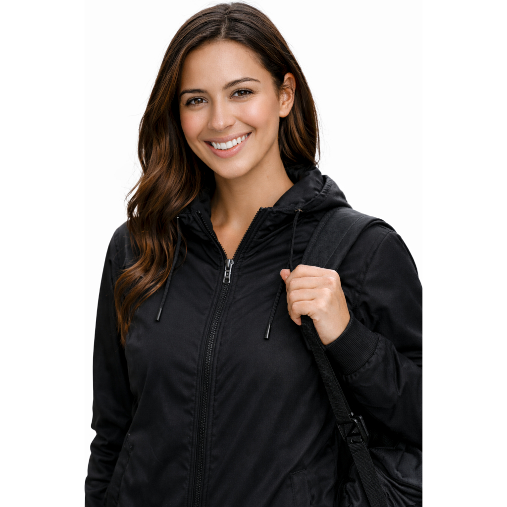 Jaqueta Blusa frio Corta Vento Liso Blusa Feminina Capuz Leve academia leve dia a dia caminhada