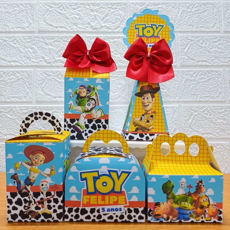 Kit caixas Festa TOY STORY personalizadas - PEGUE E MONTE em Oferta na Shopee