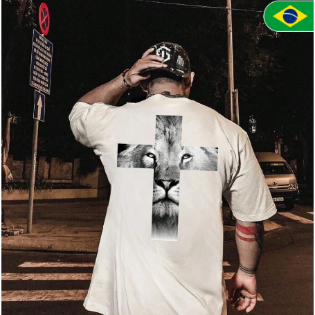 Camiseta Premium Oversized Academia Treino Maromba Confortavel Cruz Leao Unissex Blusao