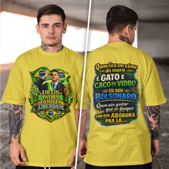 Camiseta Deus Patria Familia Liberdade Brasil f-c conforto e estilo 100% Algodão