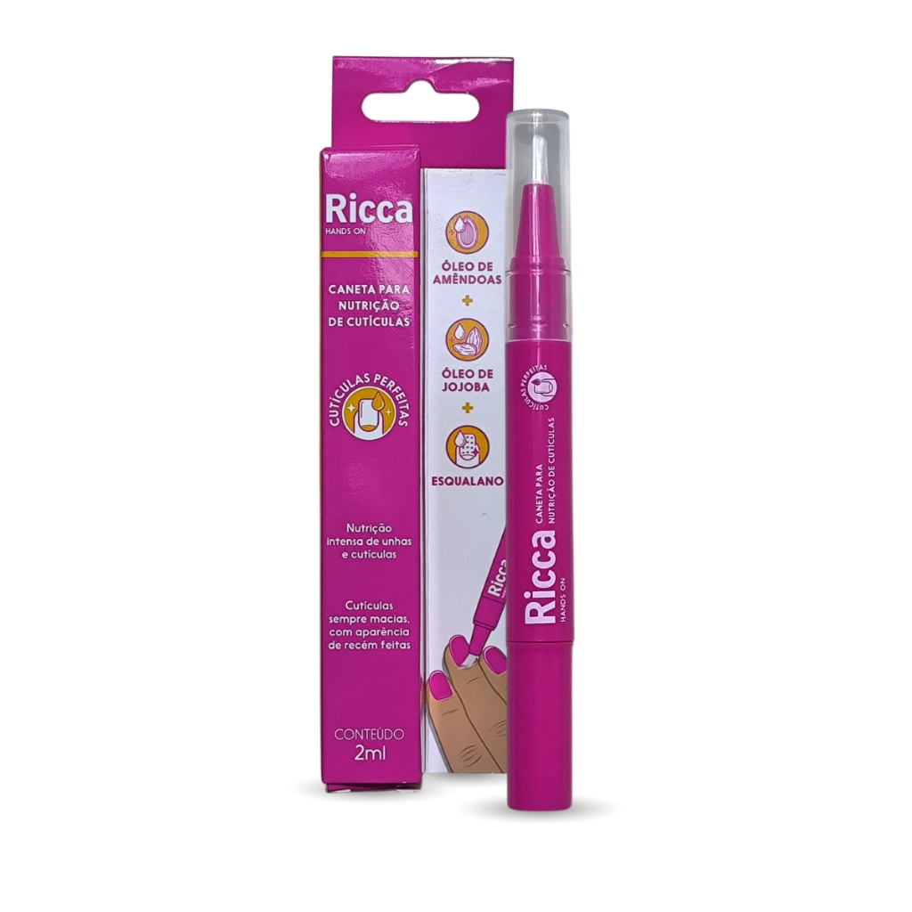 Caneta Hidratante De Cutículas Ricca Óleo De Amêndoas 2ml