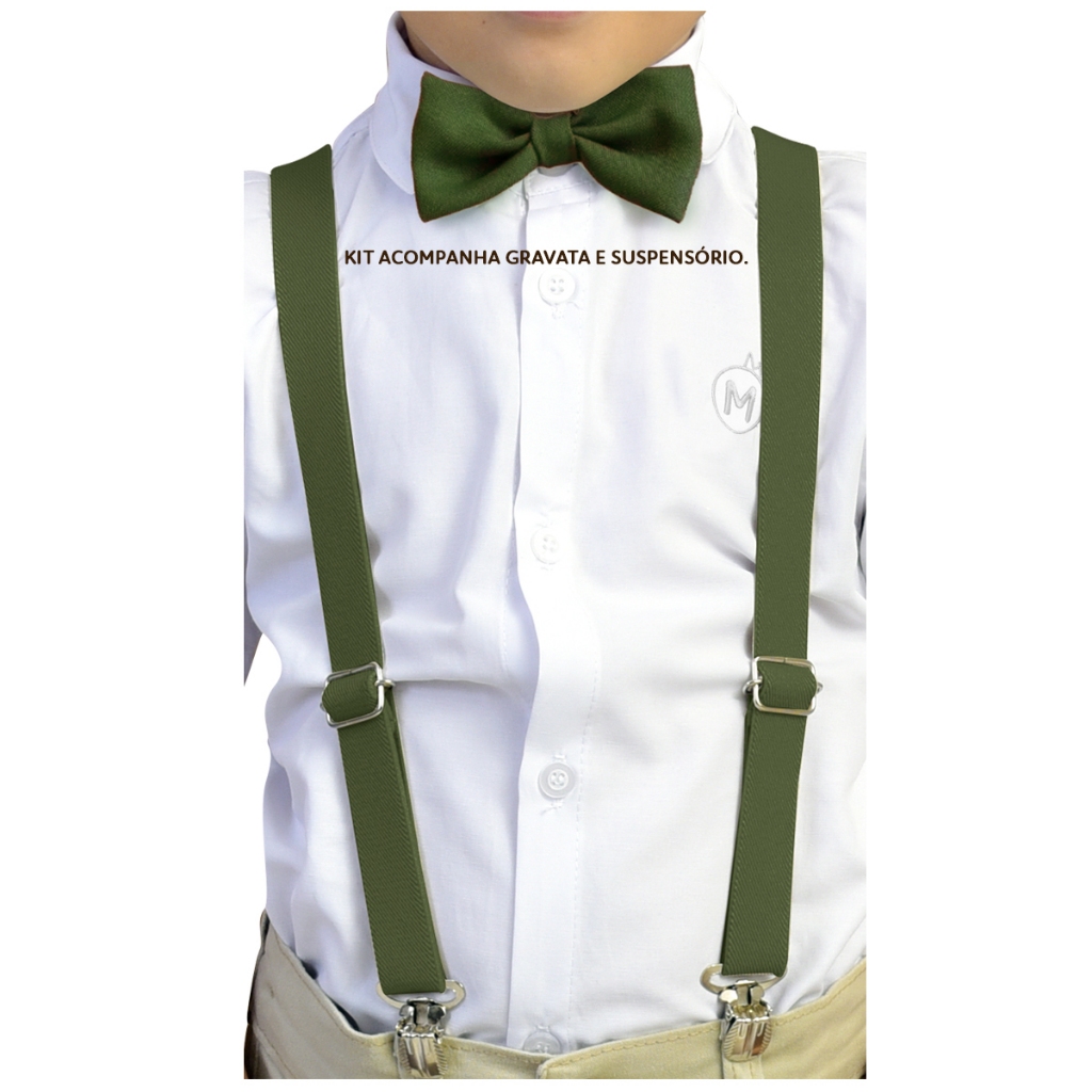 Kit Gravata + Suspensório Juvenil Lembrancinha Para Casamento Pajem Diversas Opções