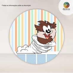 Painel Redondo Taz Baby Looney Tunes C/ Elástico Tam Diversos - R02