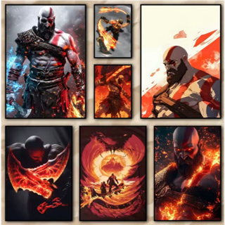 Kit 10 Quadros Decorativo Game God of War Decoração Jogo em Oferta na Shopee