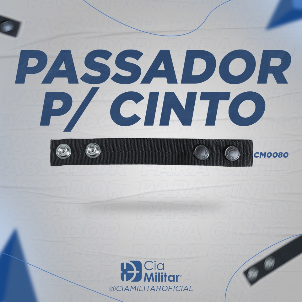 Kit com 4 Presilhas Passador Para Cinto Guarnição Tático Operacional Botão de Pressão Cia Militar